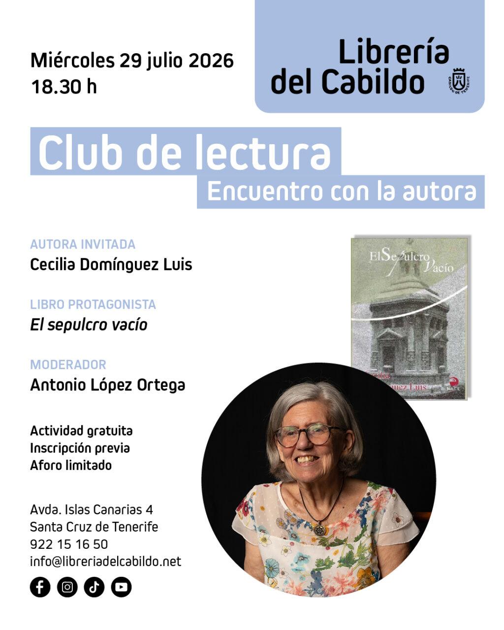Cecilia Domínguez en La Librería del Cabildo: Un Diálogo sobre "El Sepulcro Vacío"