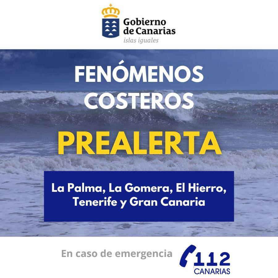 Gobierno Renueva Prealerta por Fenómenos Costeros en Gran Canaria e Islas Occidentales