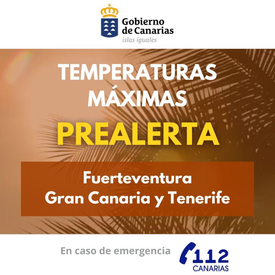 Prealerta por Altas Temperaturas en Fuerteventura, Gran Canaria y Tenerife: Gobierno de Canarias Advierte sobre el Calor Extreme