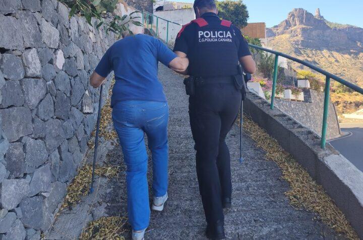 Turista desorientada en Tejeda recibe ayuda de la Policía Autonómica por deshidratación