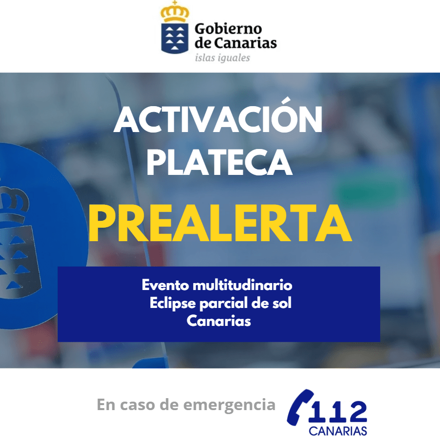 Gobierno de Canarias activa PLATECA para garantizar seguridad durante el eclipse parcial de sol en evento multitudinario