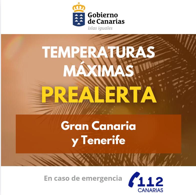Gobierno de Canarias Declara Prealerta por Altas Temperaturas en Gran Canaria y Tenerife