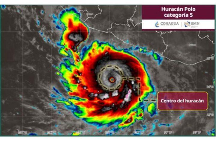 Huracán Polo alcanza categoría 5 en menos de 24 horas: Zonas de México en alerta hoy