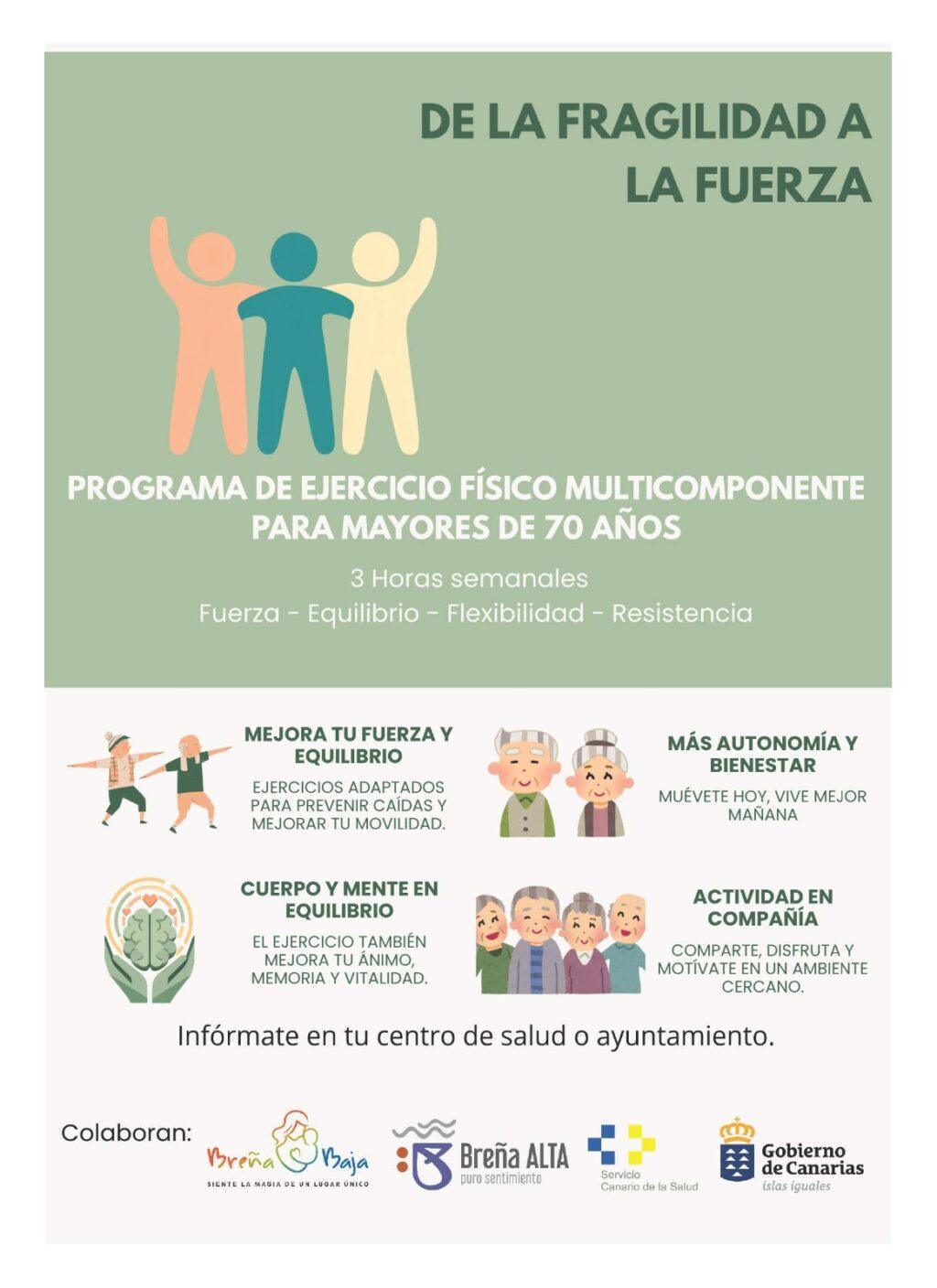 La Palma amplía su programa de actividad física para personas mayores en Las Breñas